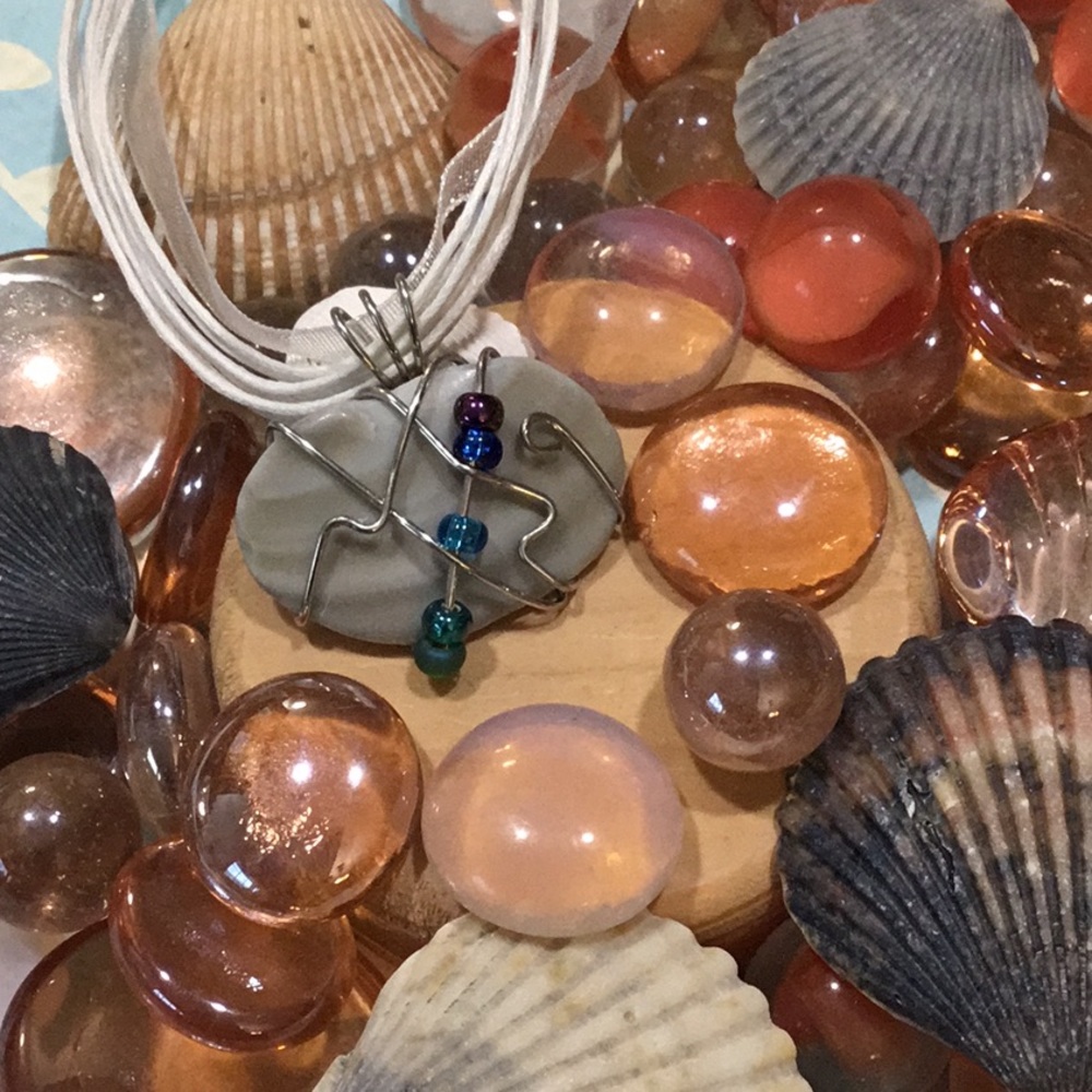 Seashell Necklace with Beads. Crafted with Care.
